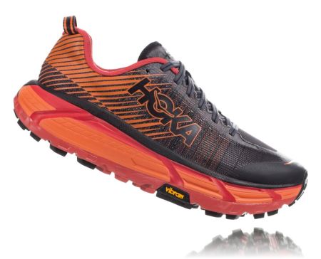 Hoka One One EVO Mafate 2 Homem - Tenis Corrida Trilha Pretas / Vermelhas | PT-C91x36p